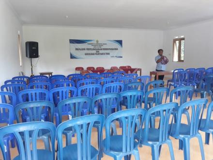 SUASANA PERSIAPAN GEDUNG PERTEMUAN BALAI DESA DLINGO